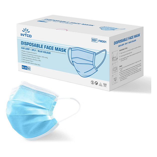Blue Face Masks Disposable Blue Face Masks HILDR HILDR