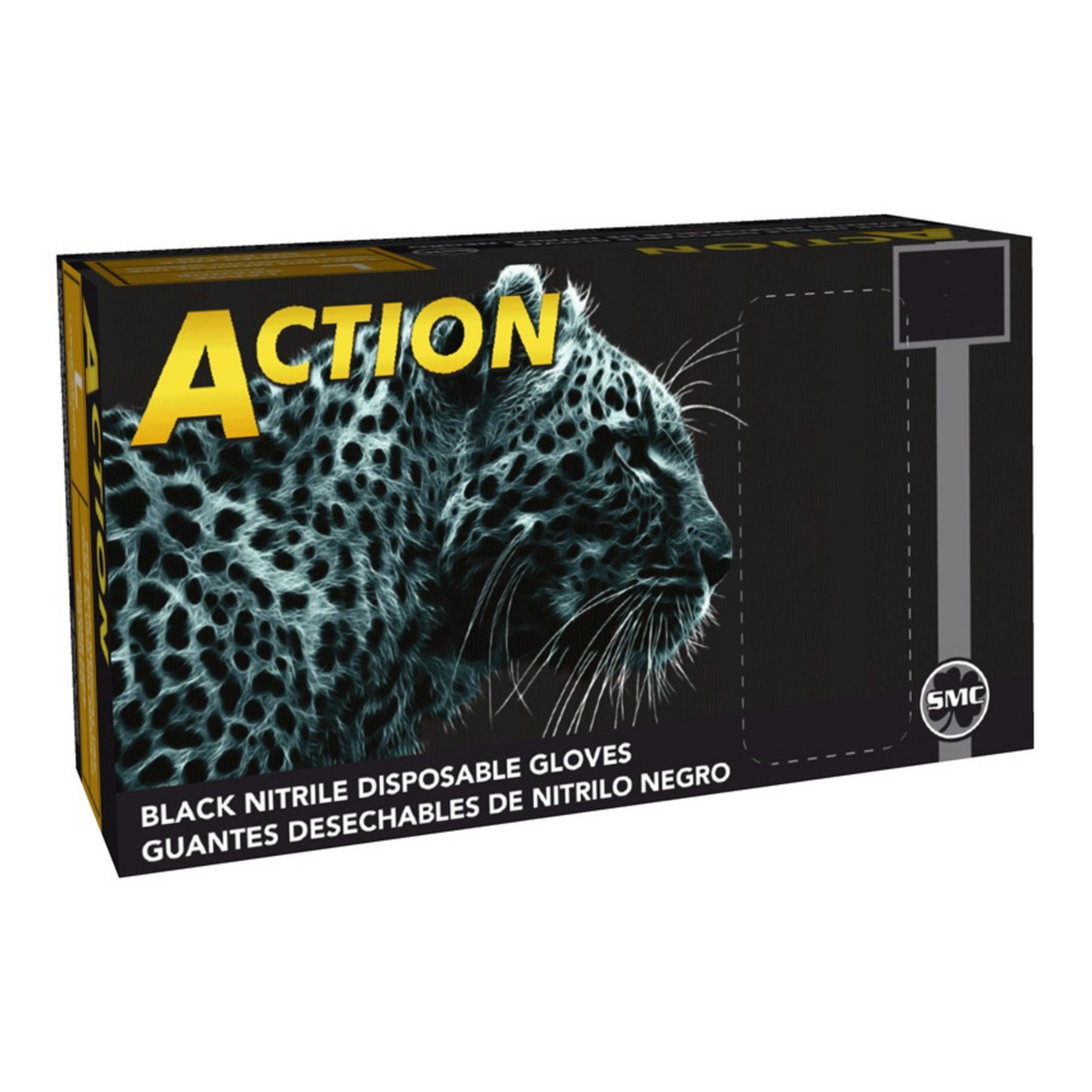 Shamrock ACTION Nitrile Gloves (6mil | BLACK | INDUSTRIAL)(Case of 1000 2024 Gloves)